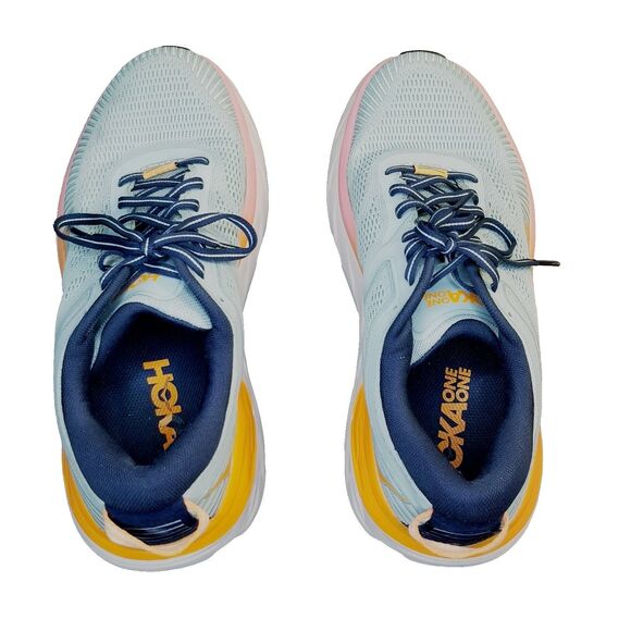 Hoka Bondi 7 Women's Size 10 Wide Blue Orange Running Shoes Sneakers 1110531BHBI - Picture 4 of 7